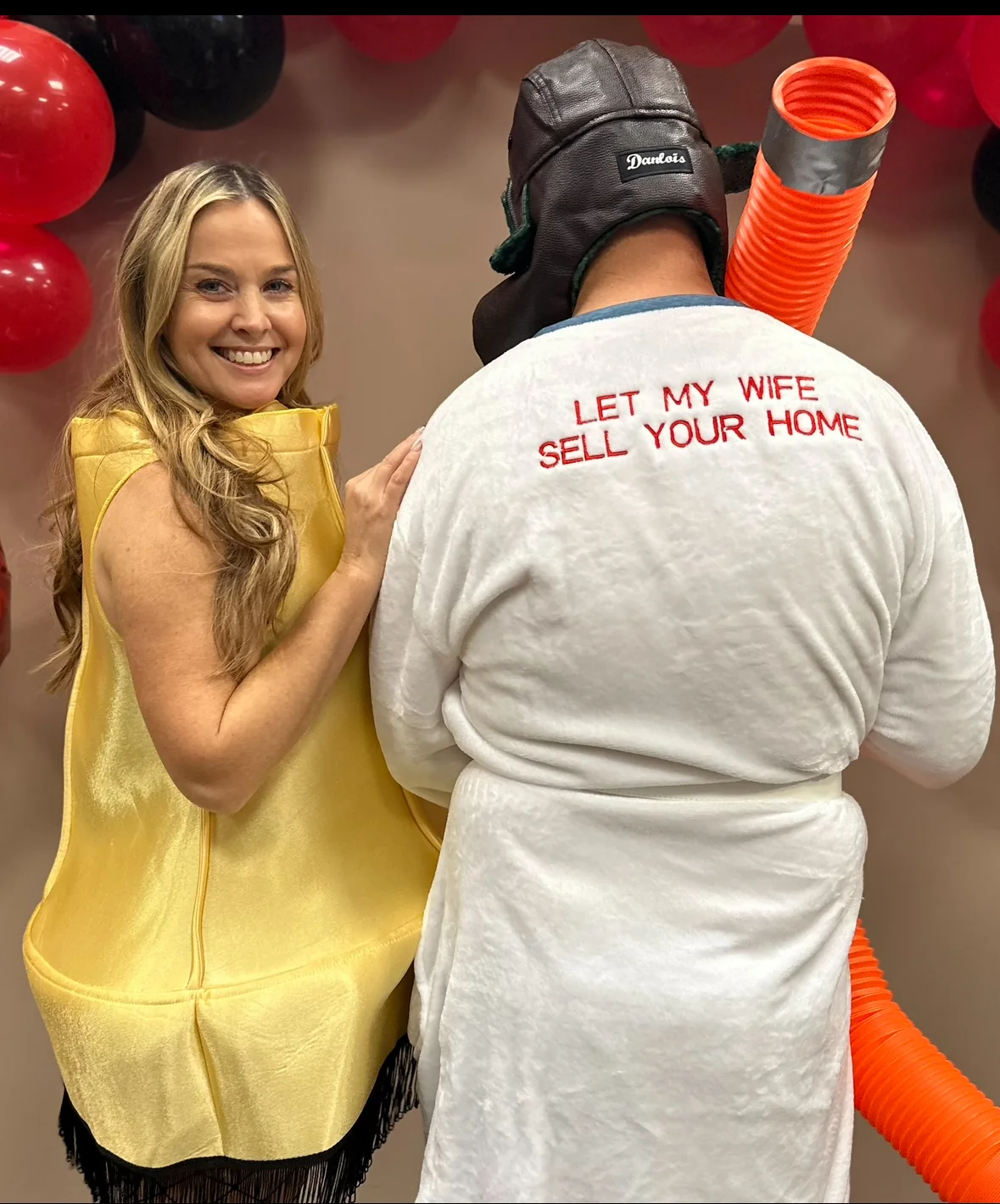 Jessica and Traynor celebrating together