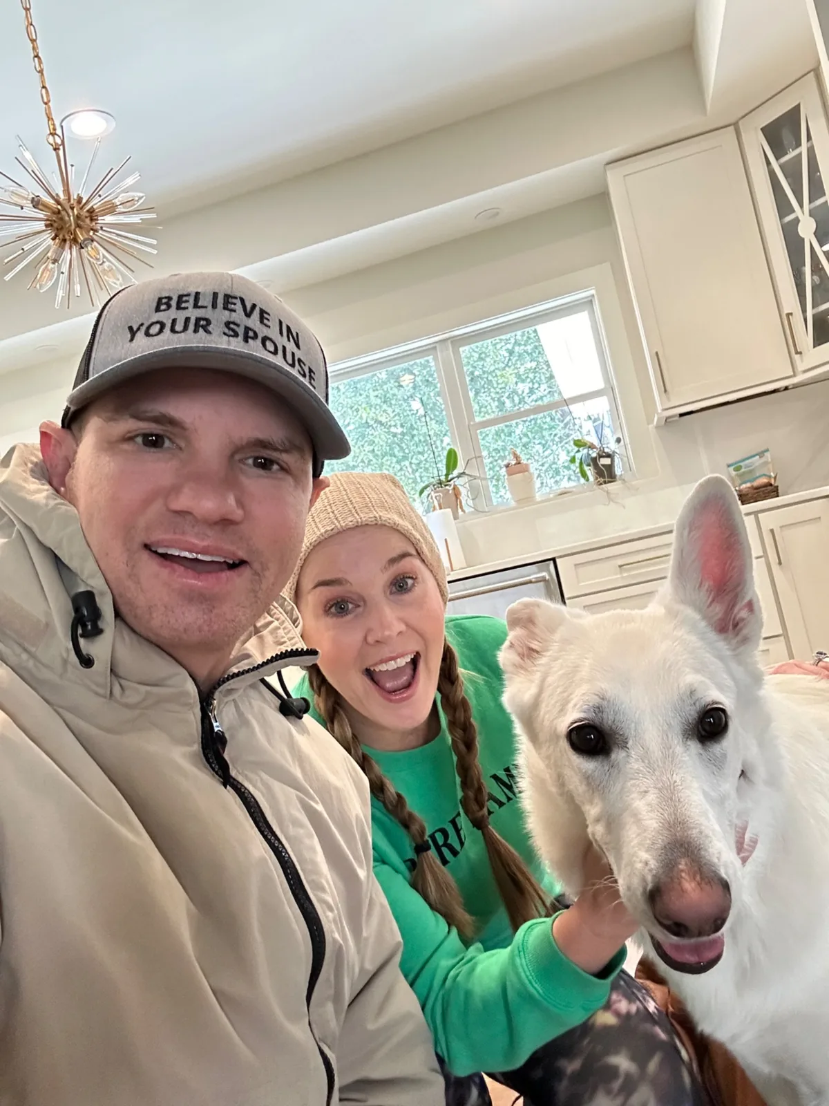 Jessica and Traynor with their dog