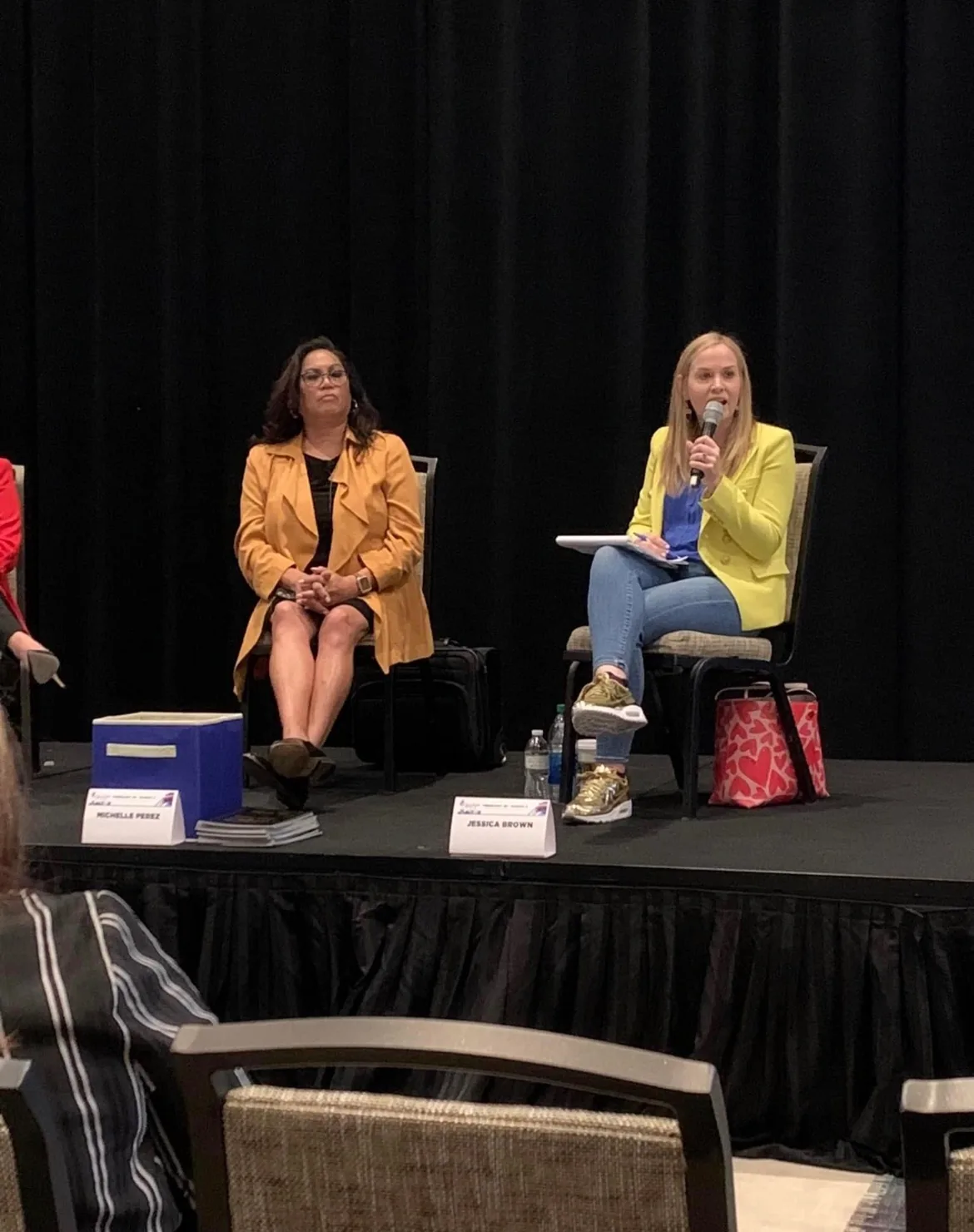 Jessica speaking on a real estate panel
