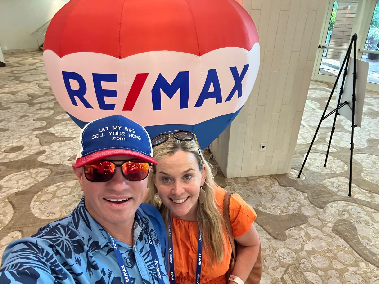 Jessica and Traynor at a RE/MAX event